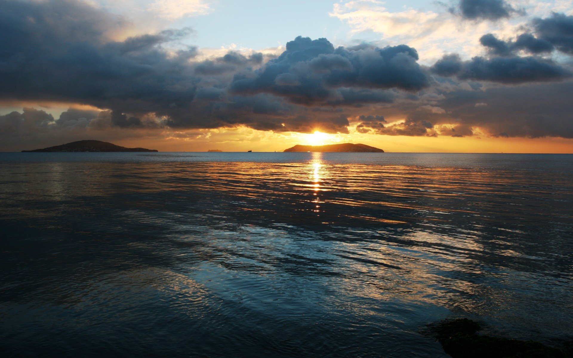 风景,落日余晖,儿童桌面专用