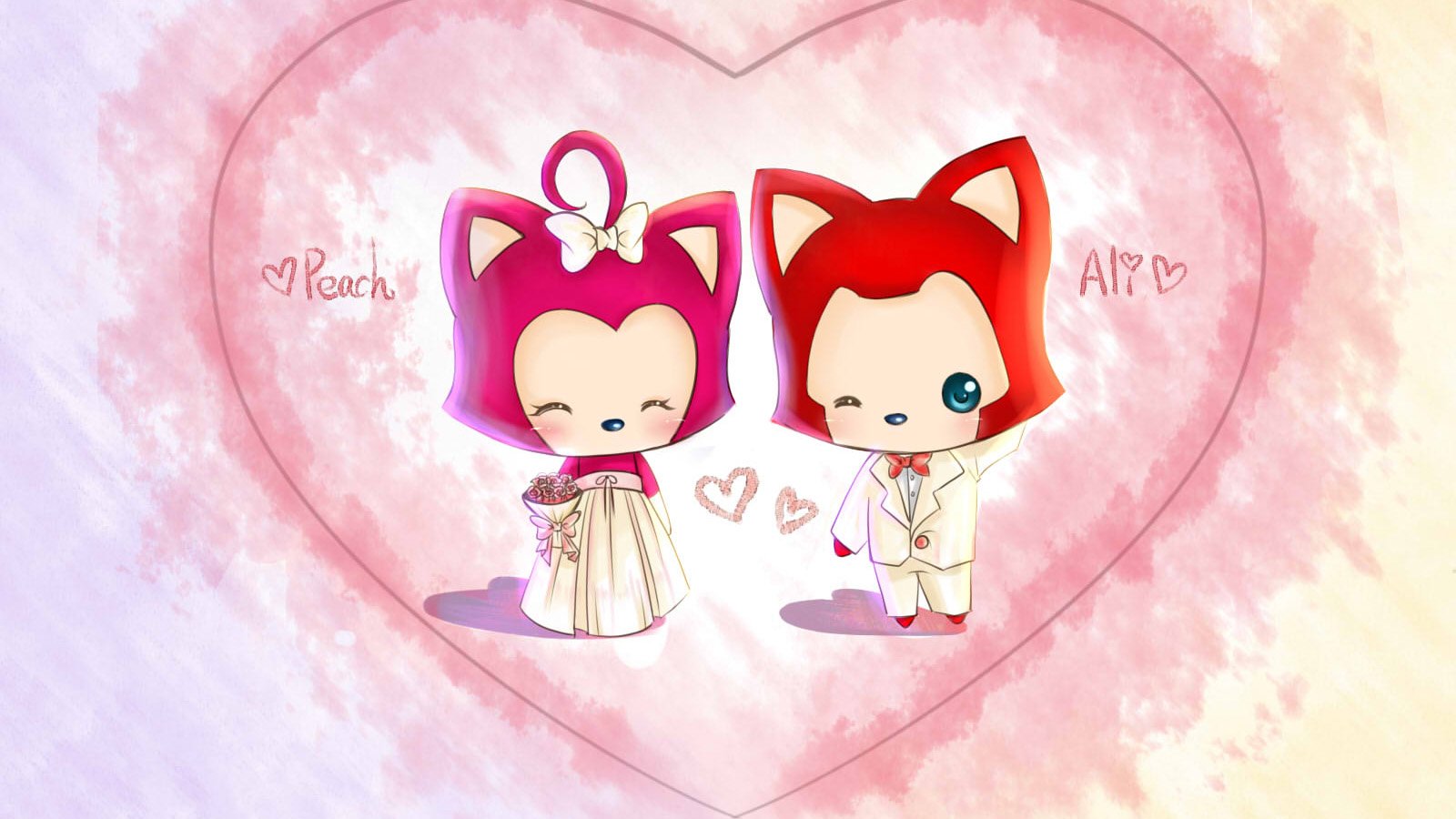 爱情美图,浪漫手绘,阿狸,ali,结婚