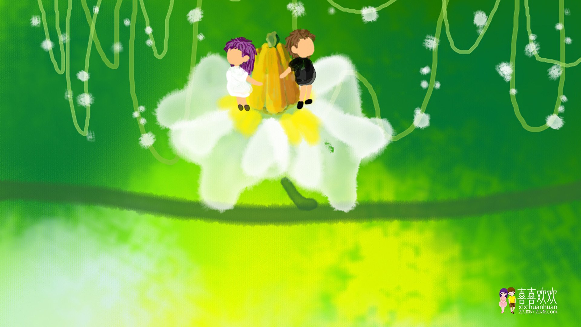 动漫,画儿晴天,儿童桌面专用