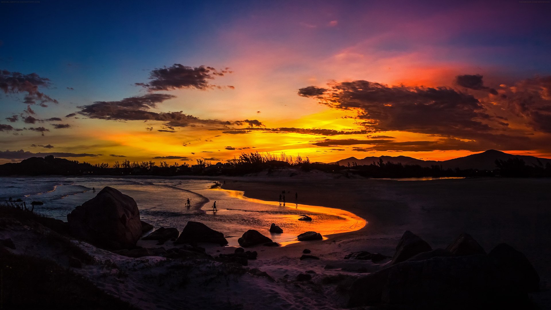 风景,落日余晖,儿童桌面专用