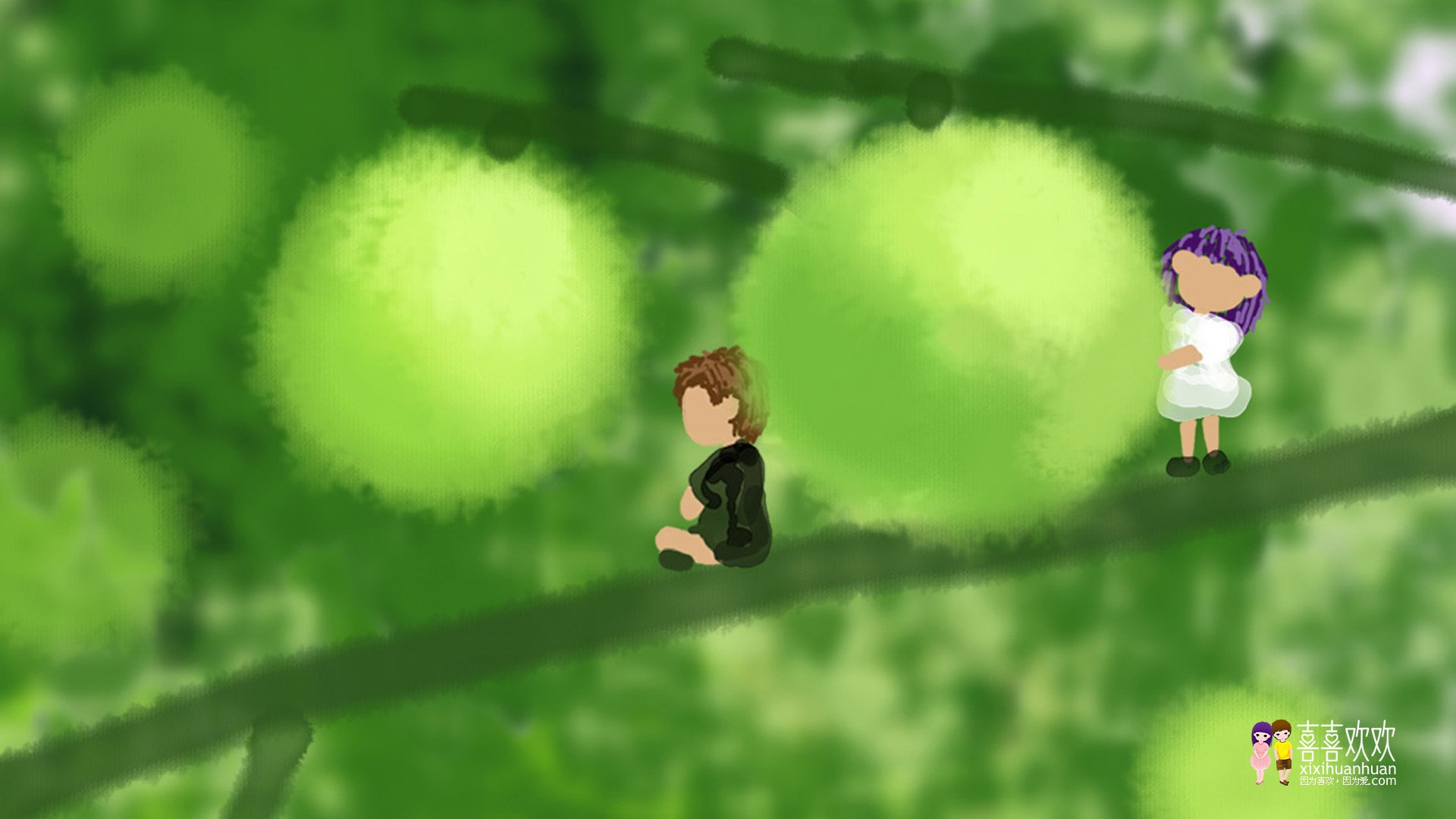 动漫,画儿晴天,儿童桌面专用