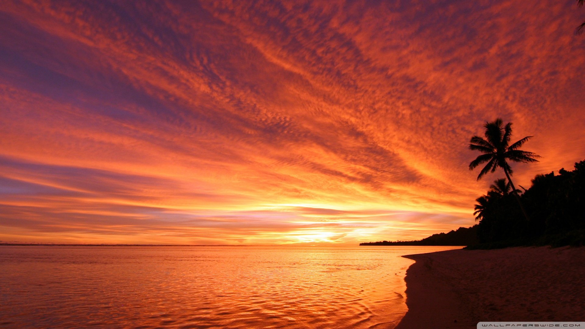 风景,落日余晖,儿童桌面专用