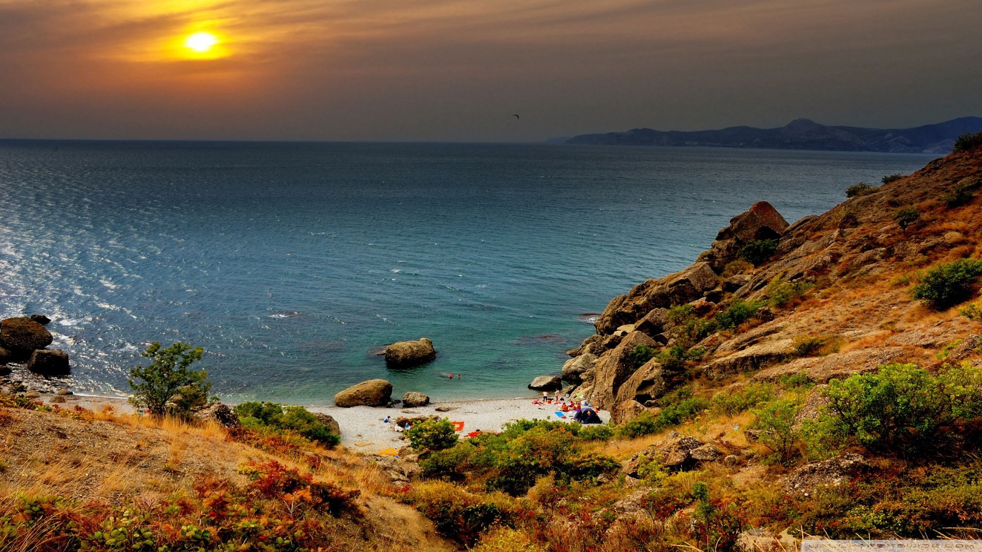 风景,落日余晖,儿童桌面专用