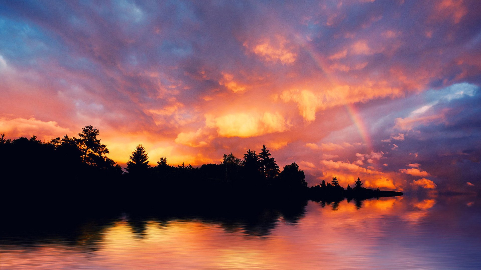 风景,落日余晖,儿童桌面专用