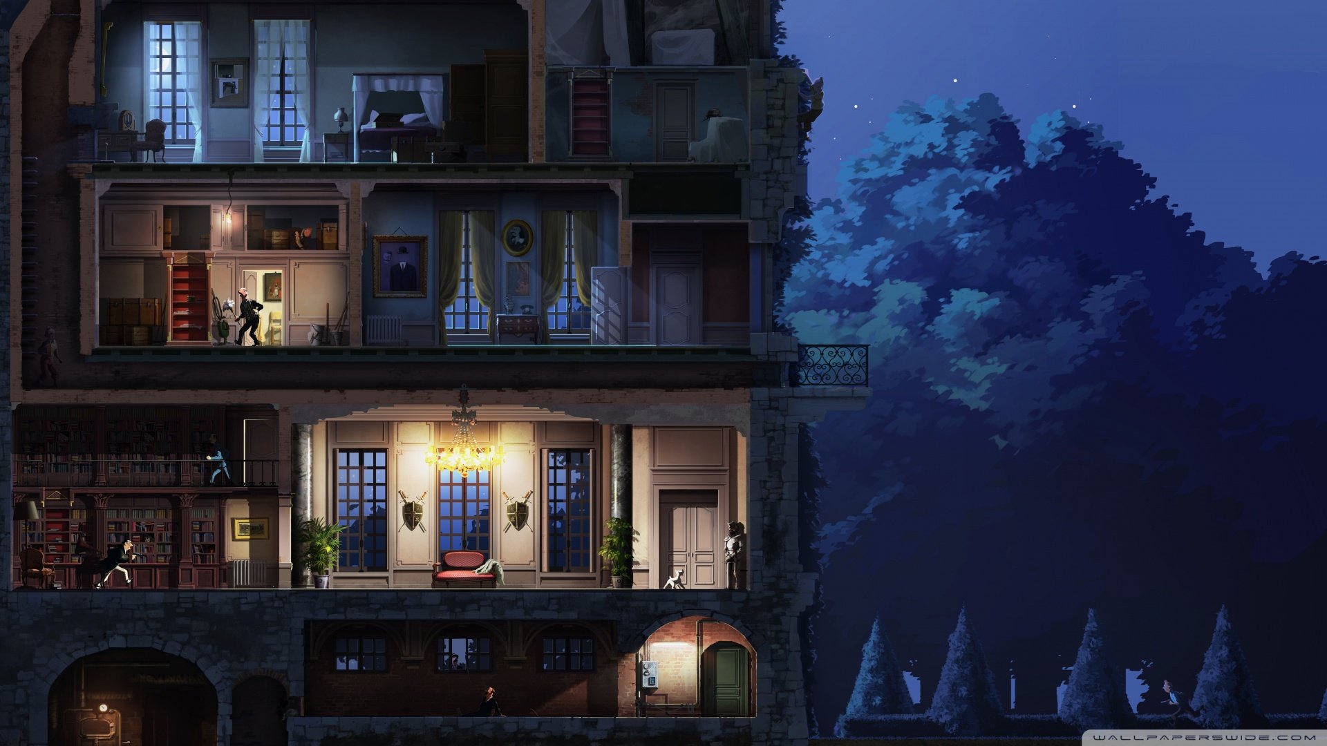 风景,小镇,儿童桌面专用