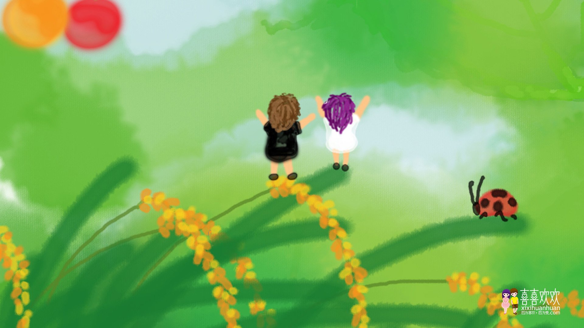 动漫,画儿晴天,儿童桌面专用