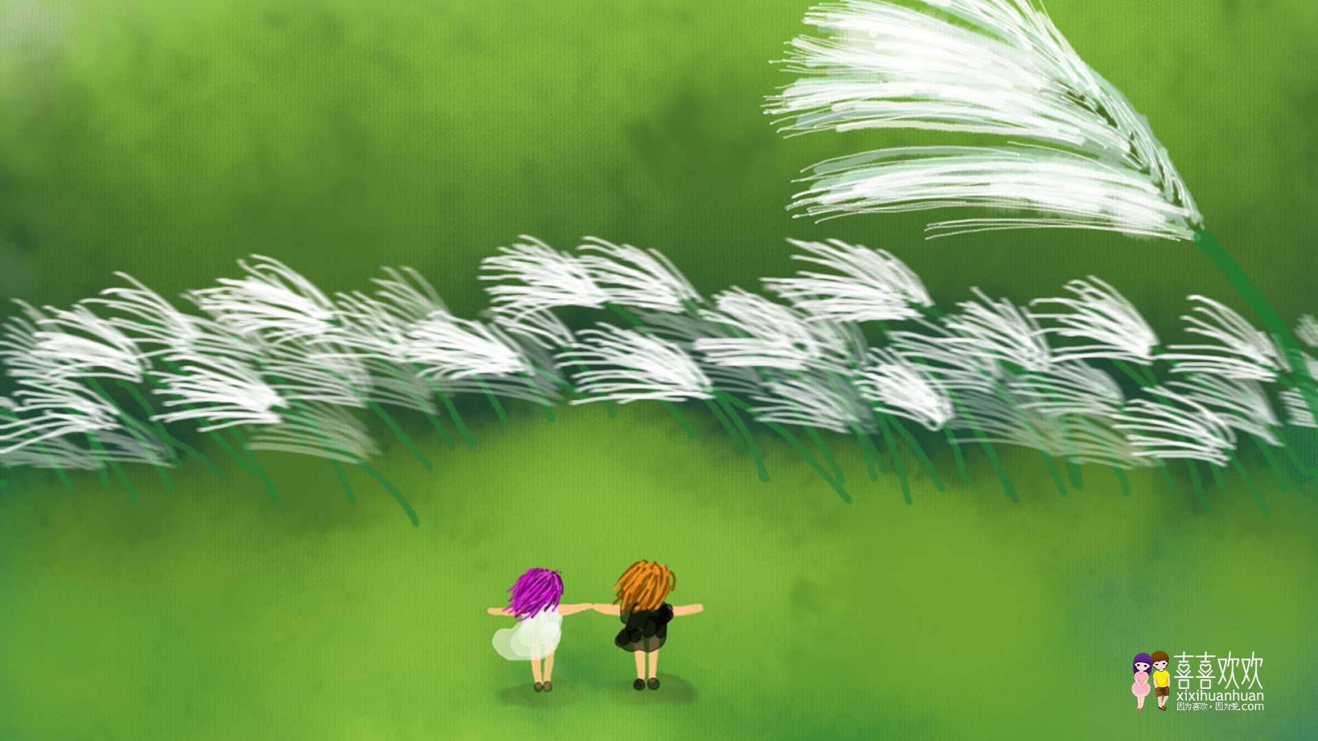 动漫,画儿晴天,儿童桌面专用