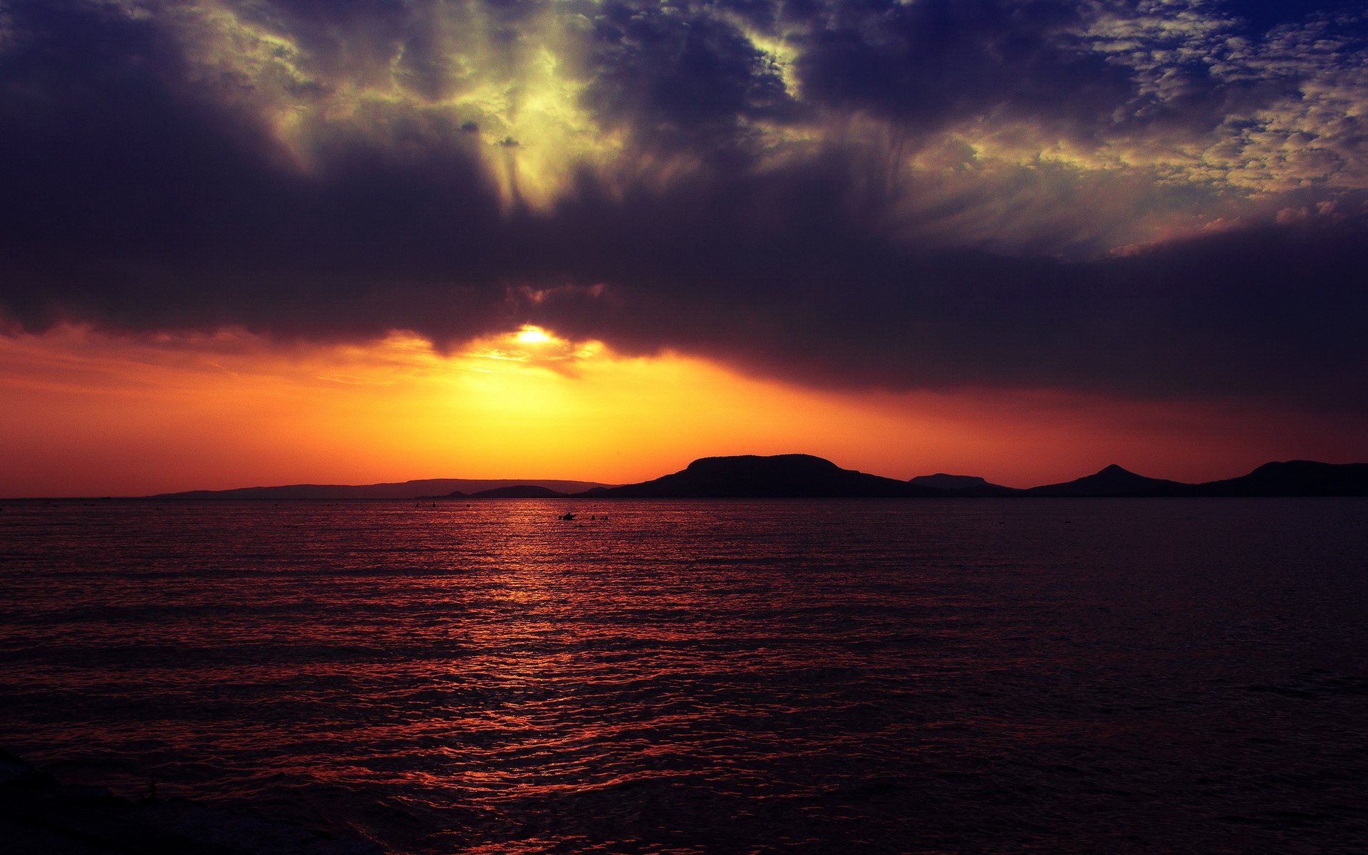 风景,落日余晖,儿童桌面专用