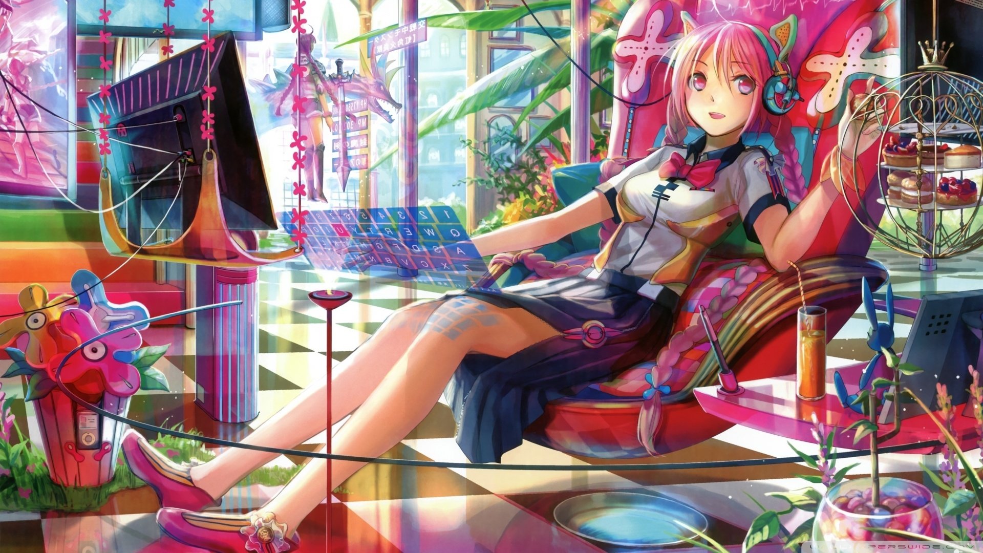 动漫,少女,手绘