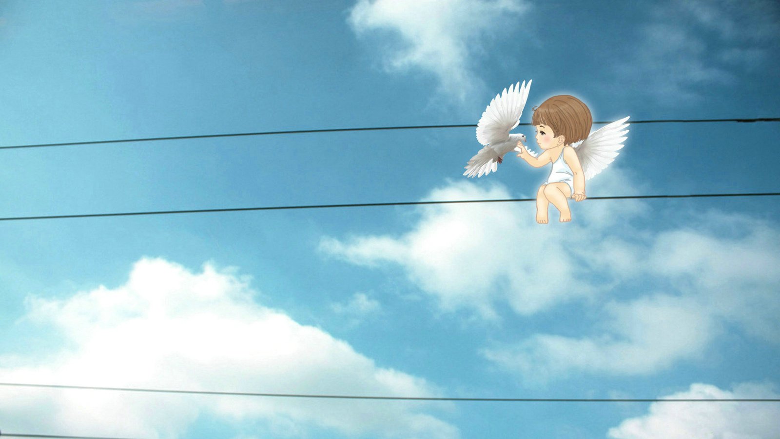 爱情美图,浪漫手绘,天使的爱