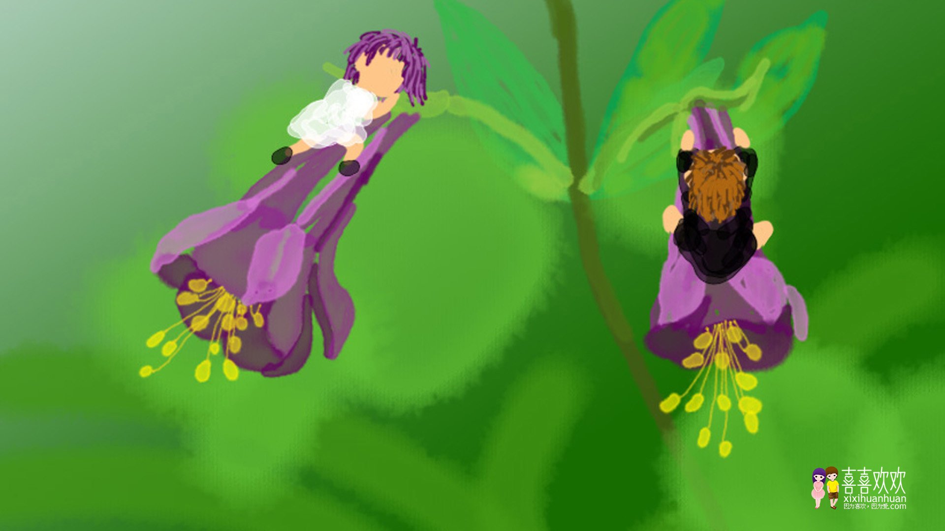 动漫,画儿晴天,儿童桌面专用