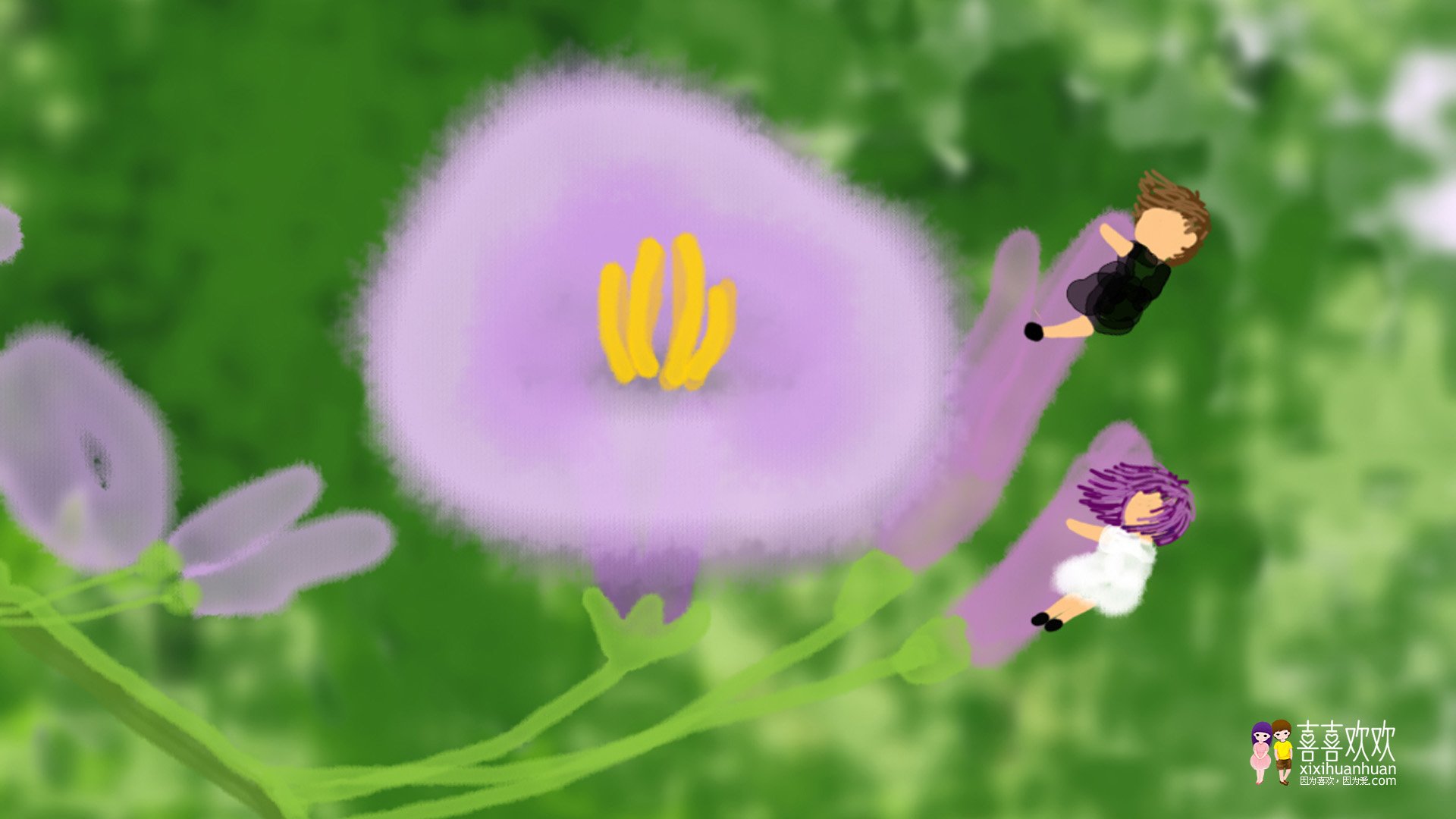 动漫,画儿晴天,儿童桌面专用