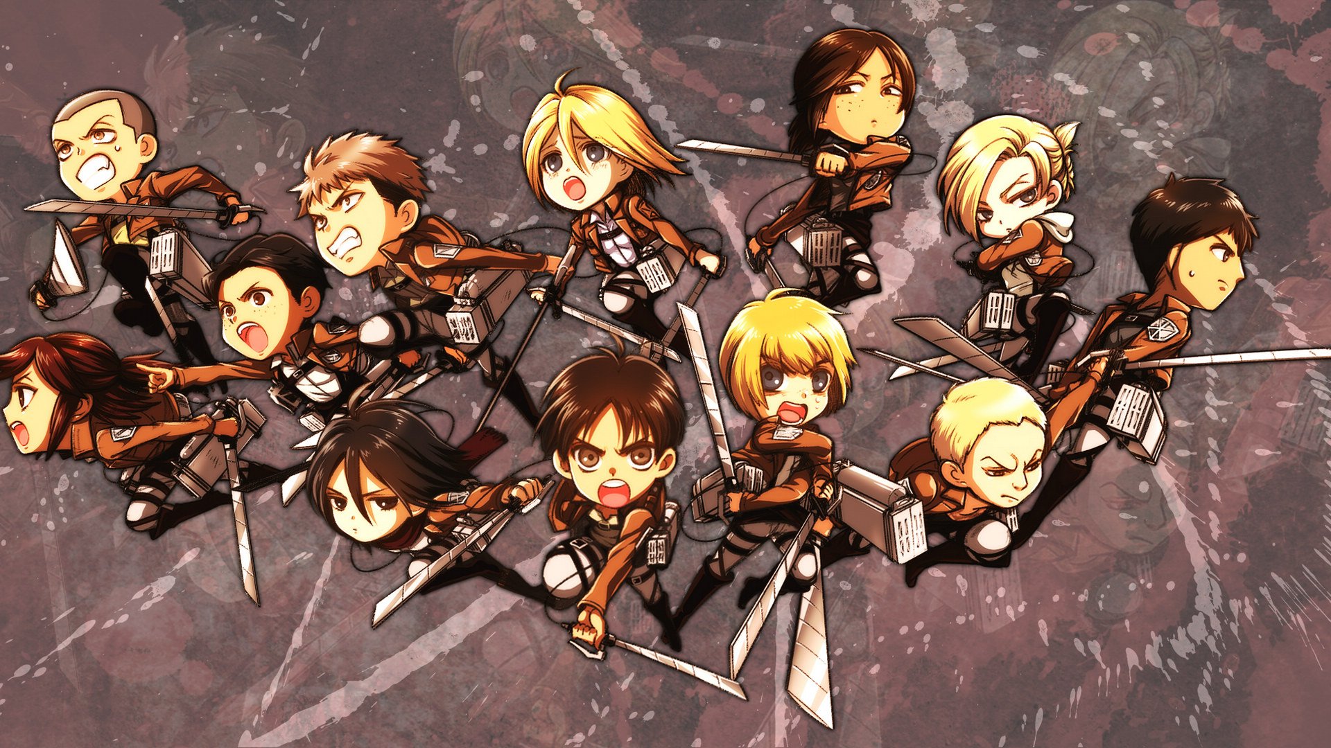 动漫,进击巨人,儿童桌面专用