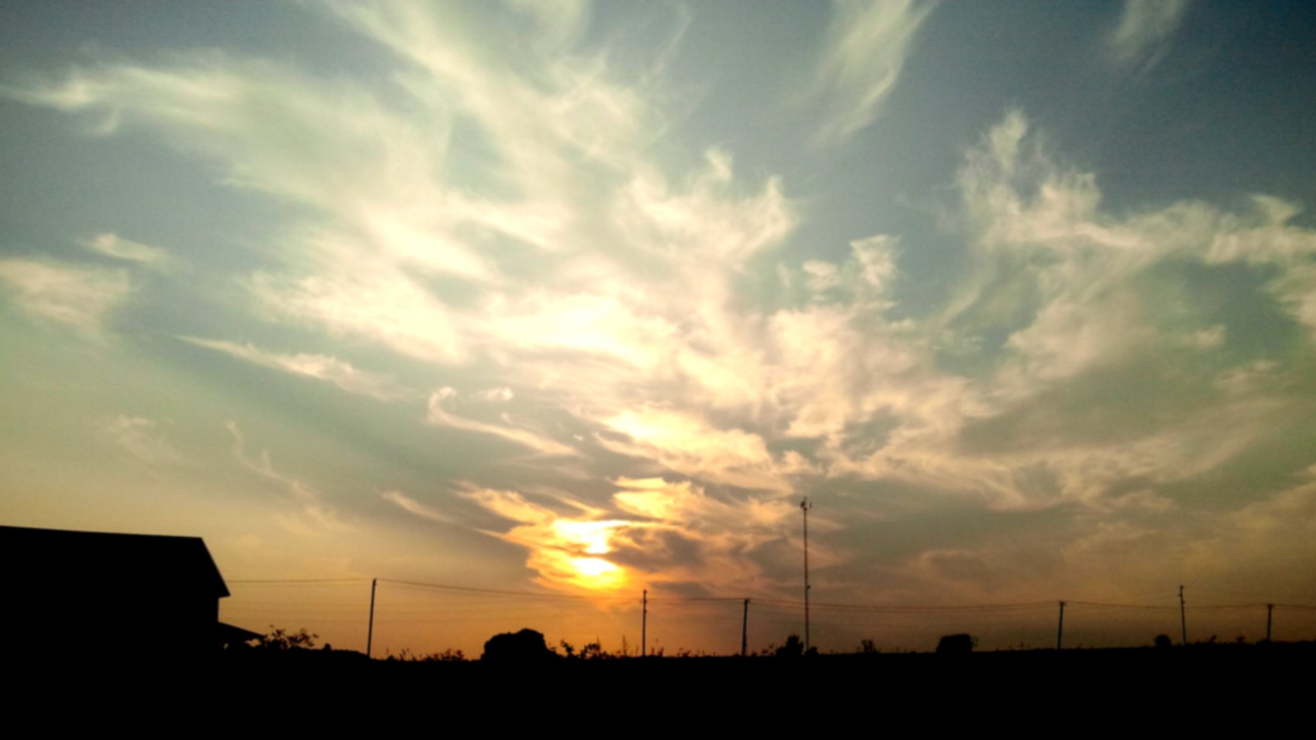 风景,落日余晖,儿童桌面专用