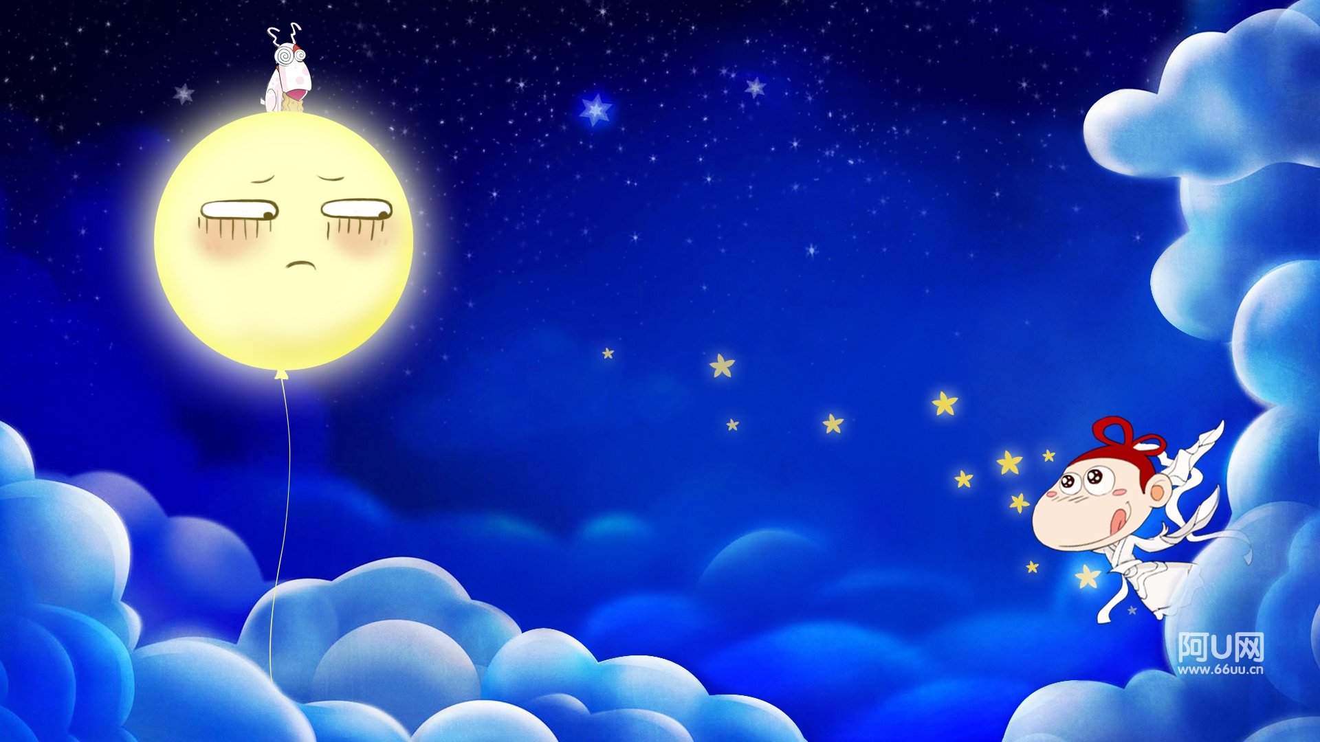 动漫,阿U,中秋,儿童桌面专用