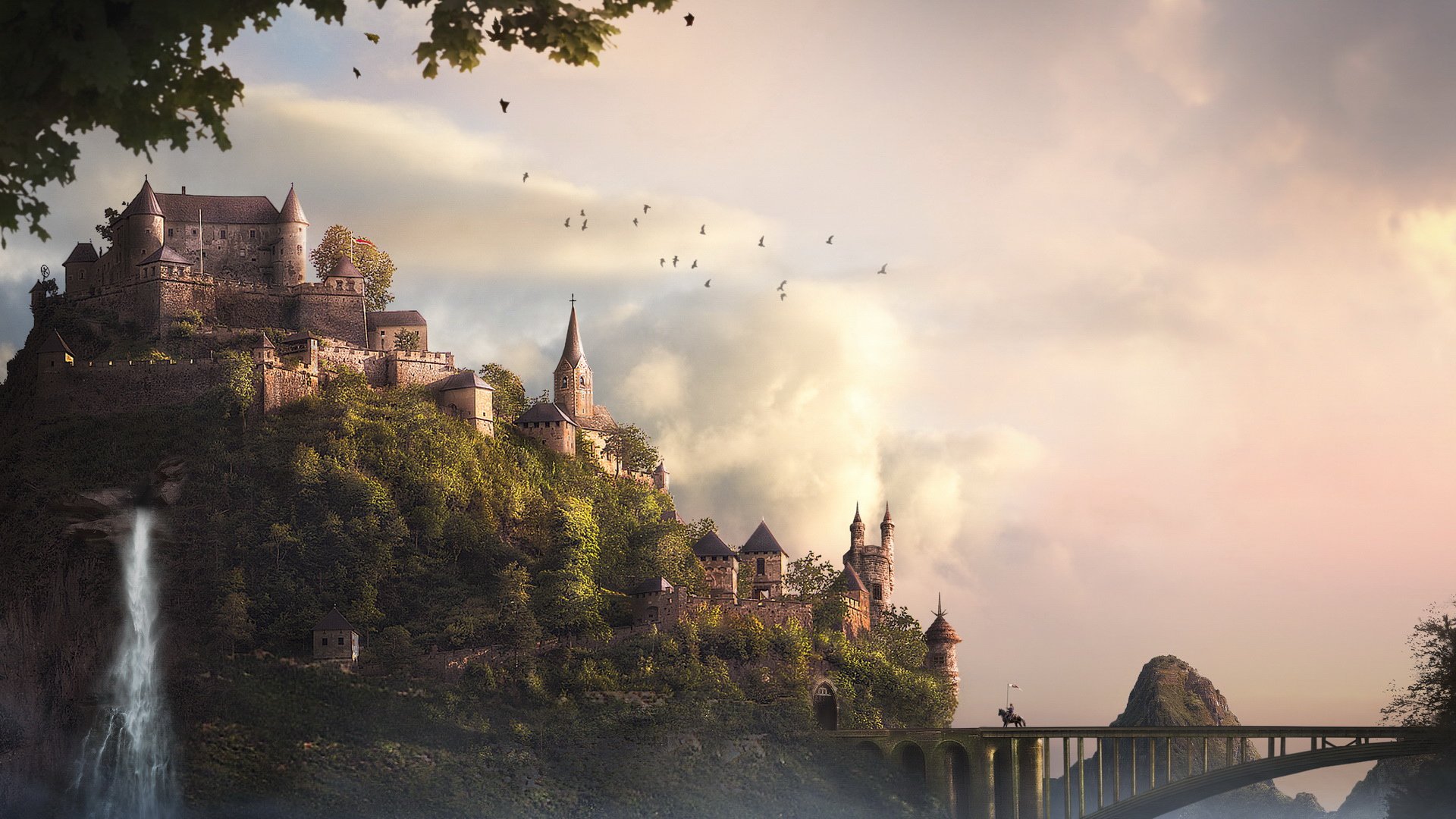 风景,城堡,儿童桌面专用