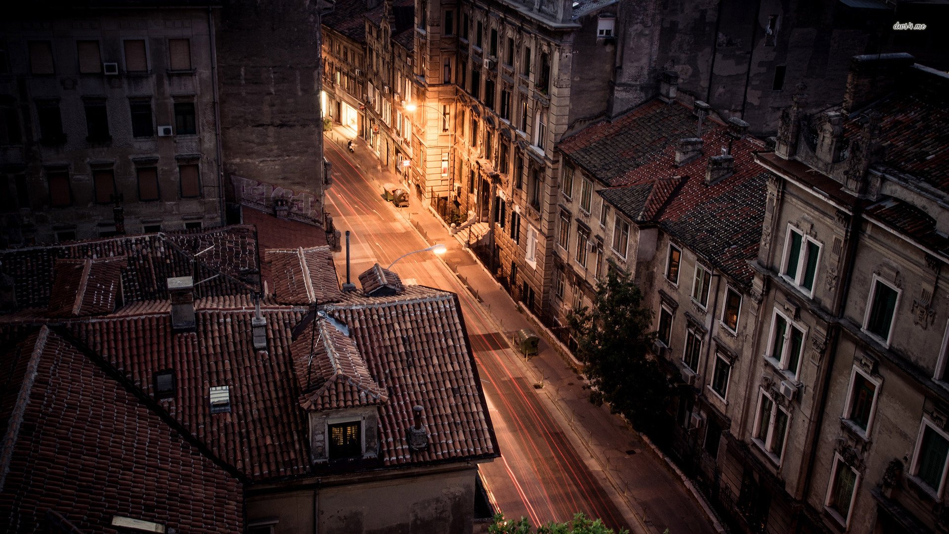 风景,城市夜景,手绘,小镇,儿童桌面专用