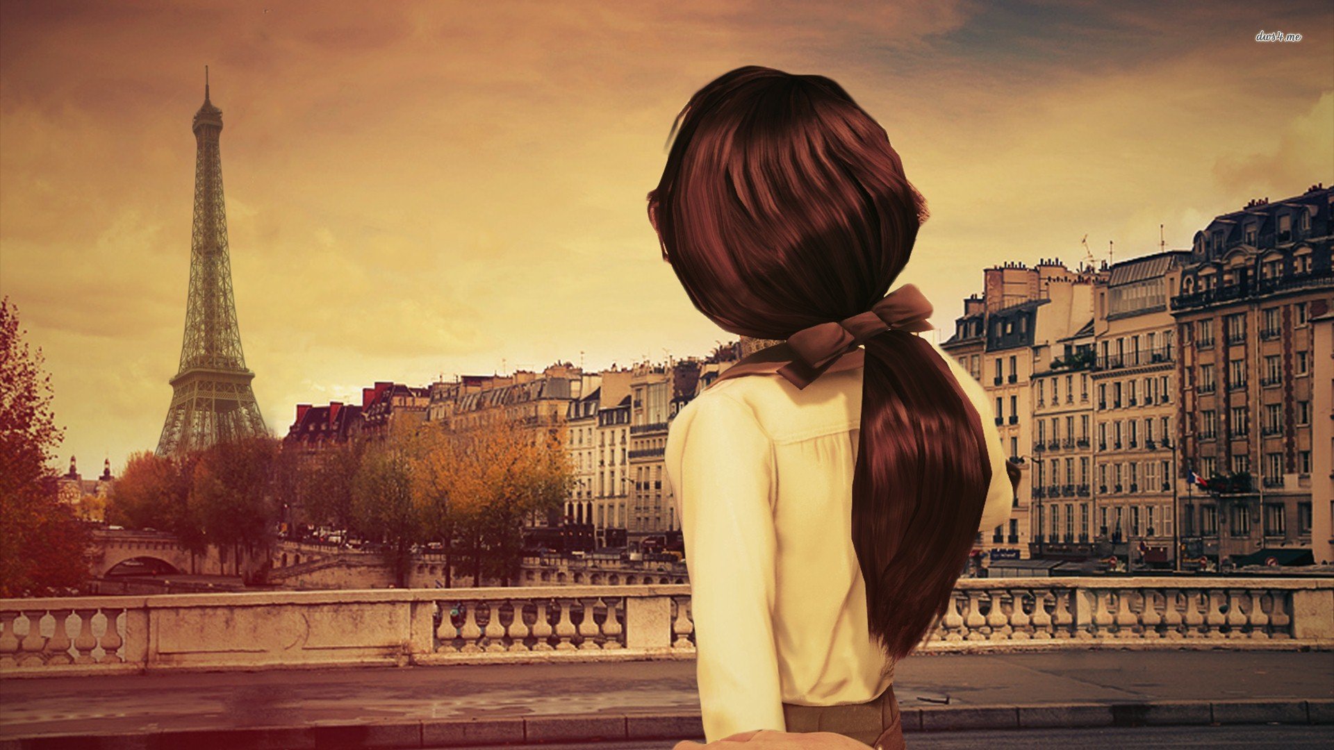 小清新,背影,温馨一刻,儿童桌面专用