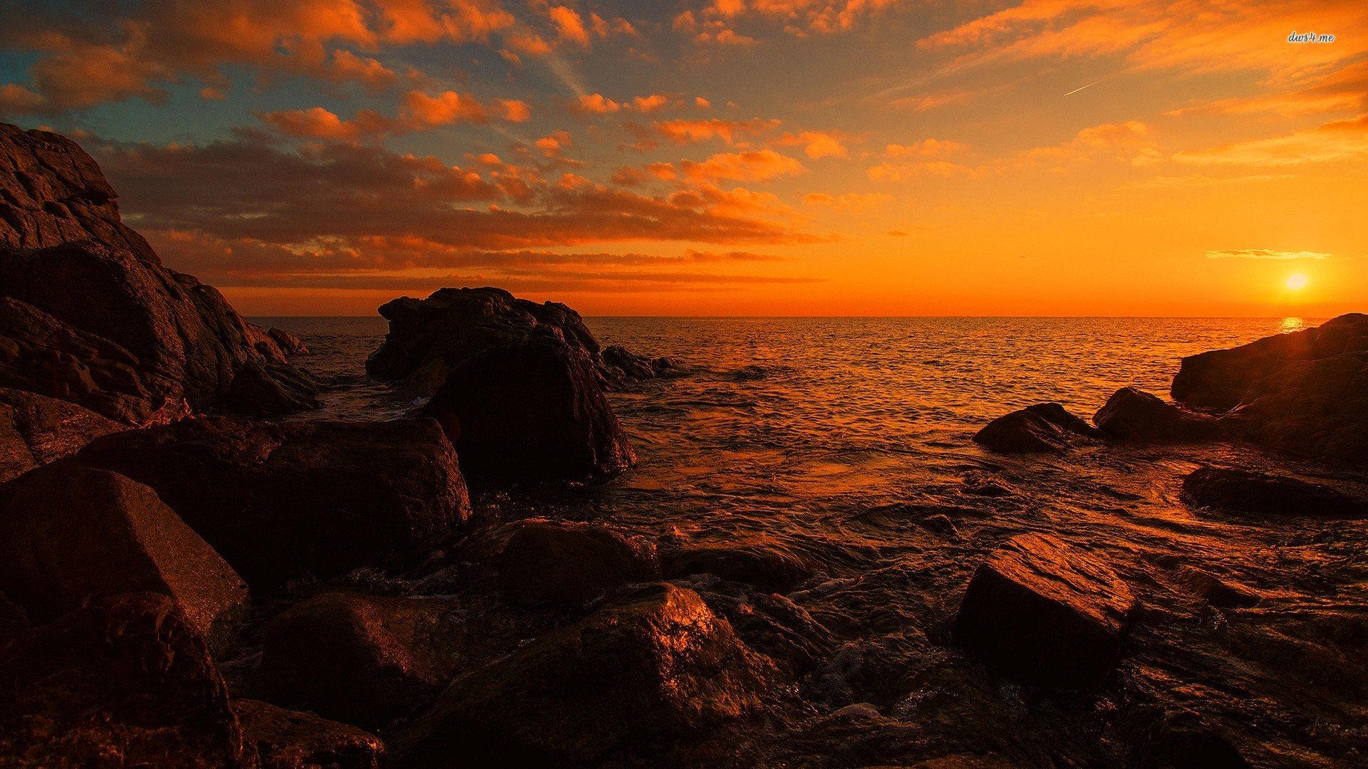 风景,落日余晖,儿童桌面专用