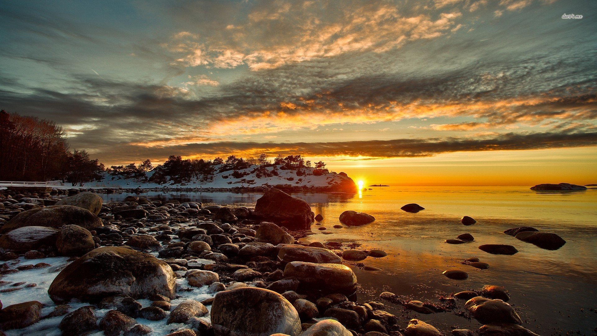 风景,落日余晖,儿童桌面专用