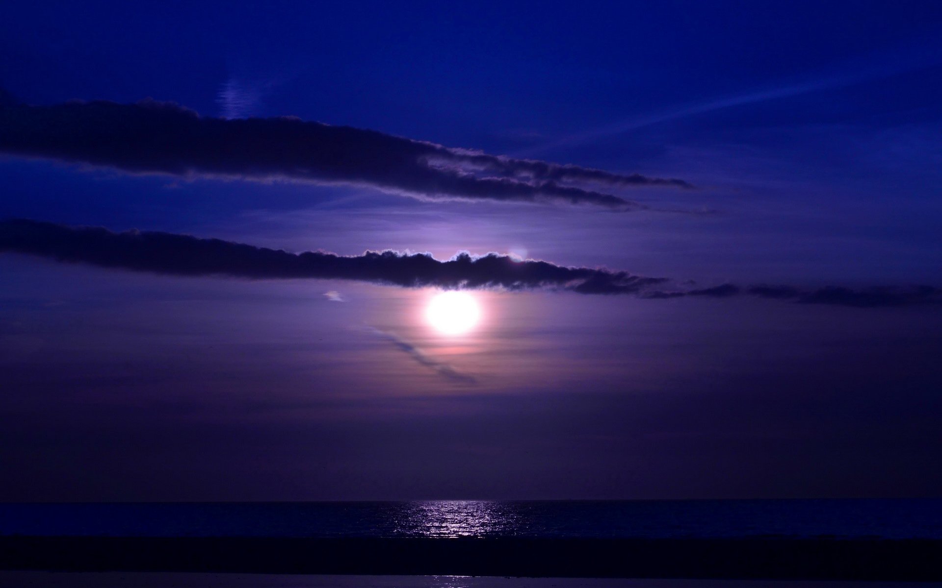 风景,夜晚,明月,儿童桌面专用