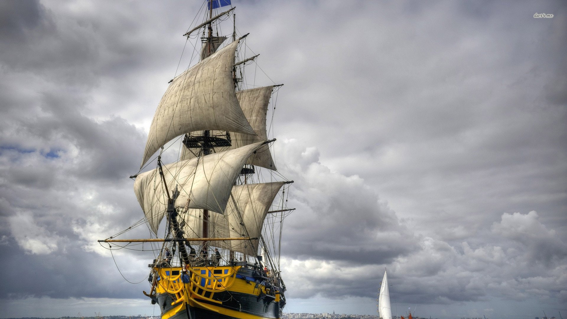 风景,帆船,儿童桌面专用