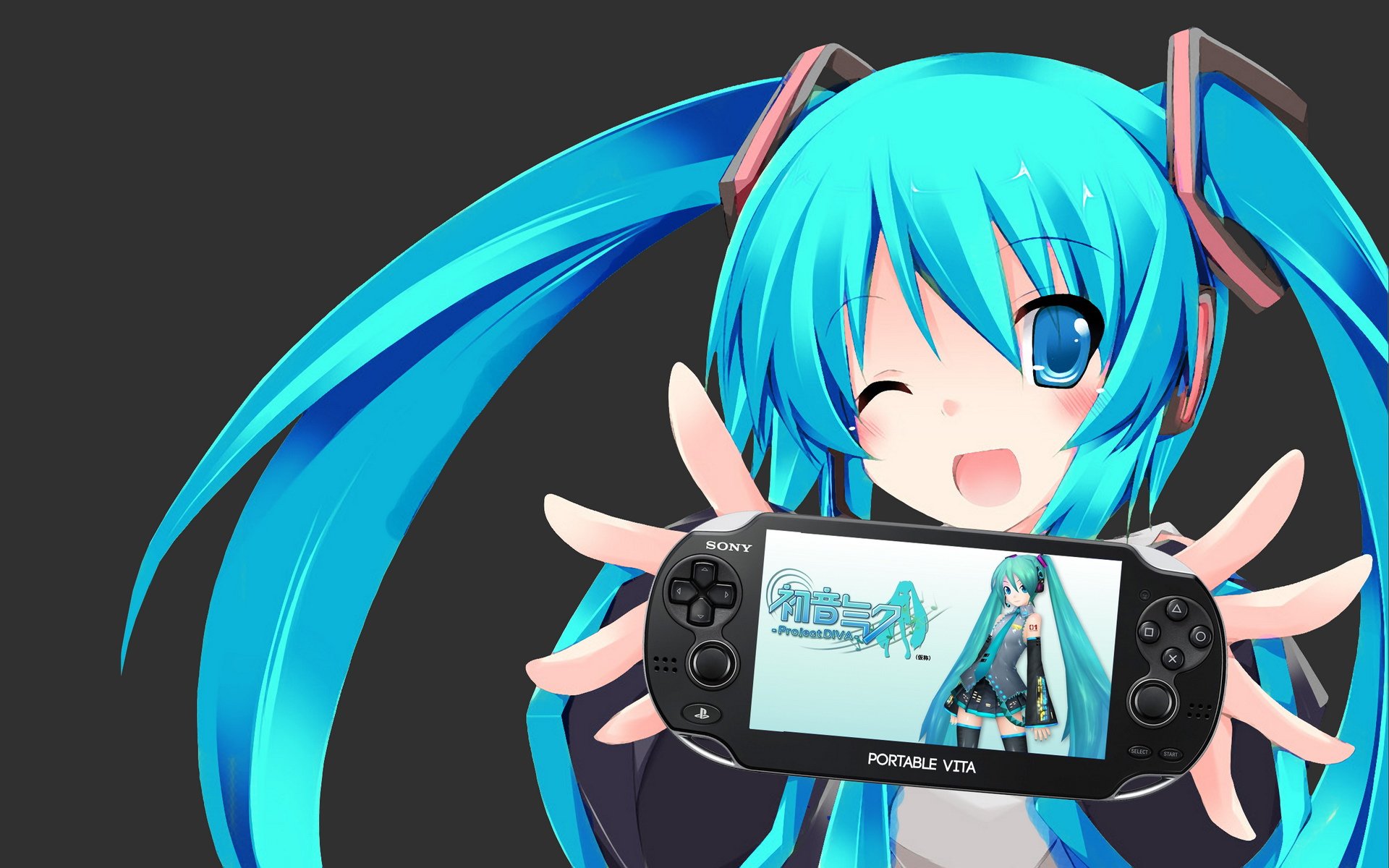 动漫,初音未来,萌妹子,少女,手绘