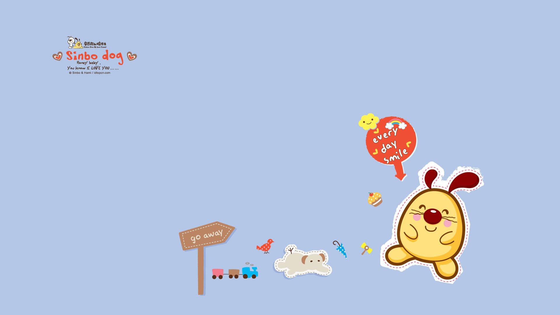 动漫,手绘,卡通,可爱,辛巴狗,儿童桌面专用