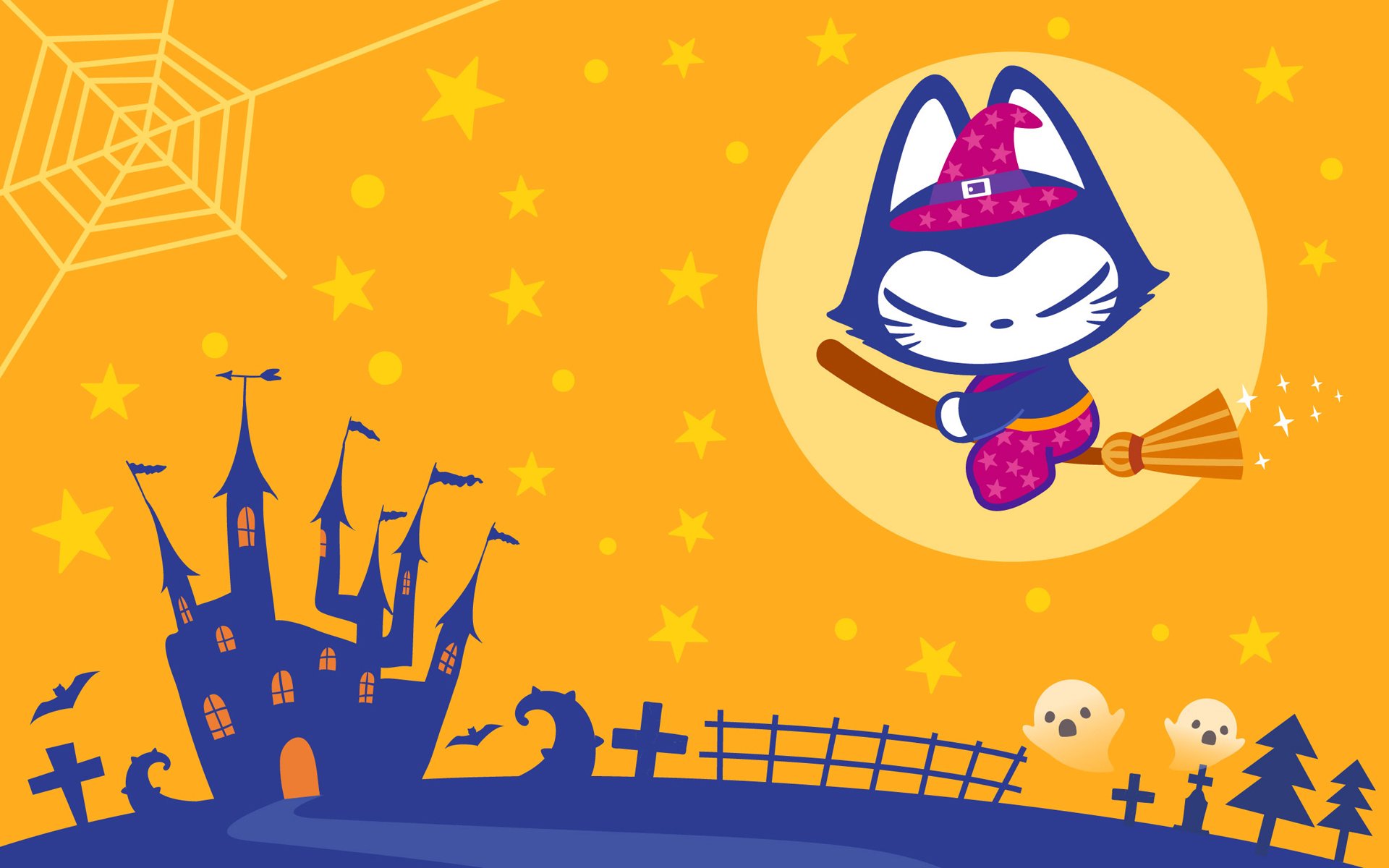 动漫,拽猫,万圣节,原创,节日,手绘,儿童桌面专用