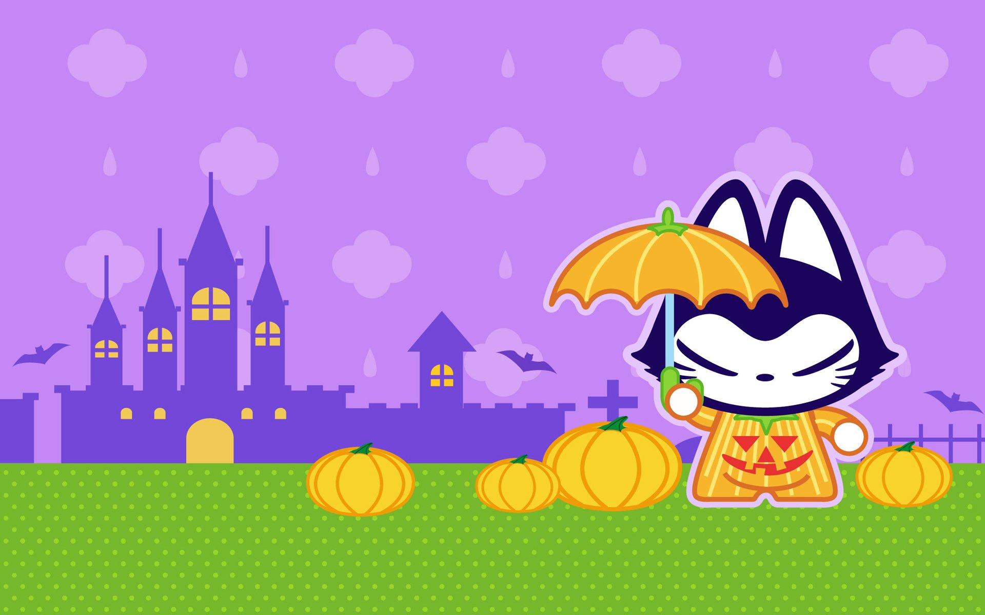 动漫,拽猫,万圣节,原创,节日,手绘,儿童桌面专用