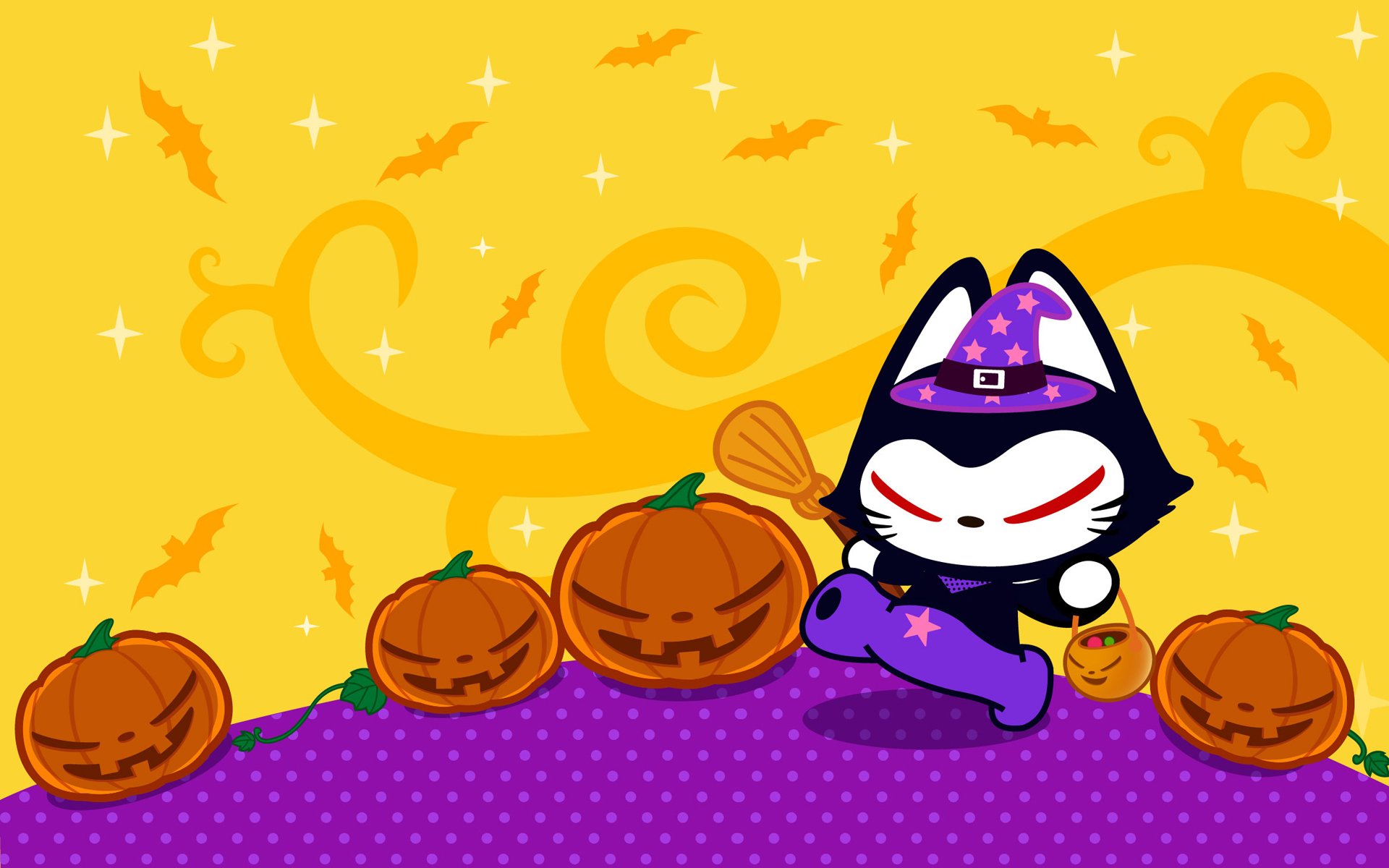 动漫,拽猫,万圣节,原创,节日,手绘,儿童桌面专用