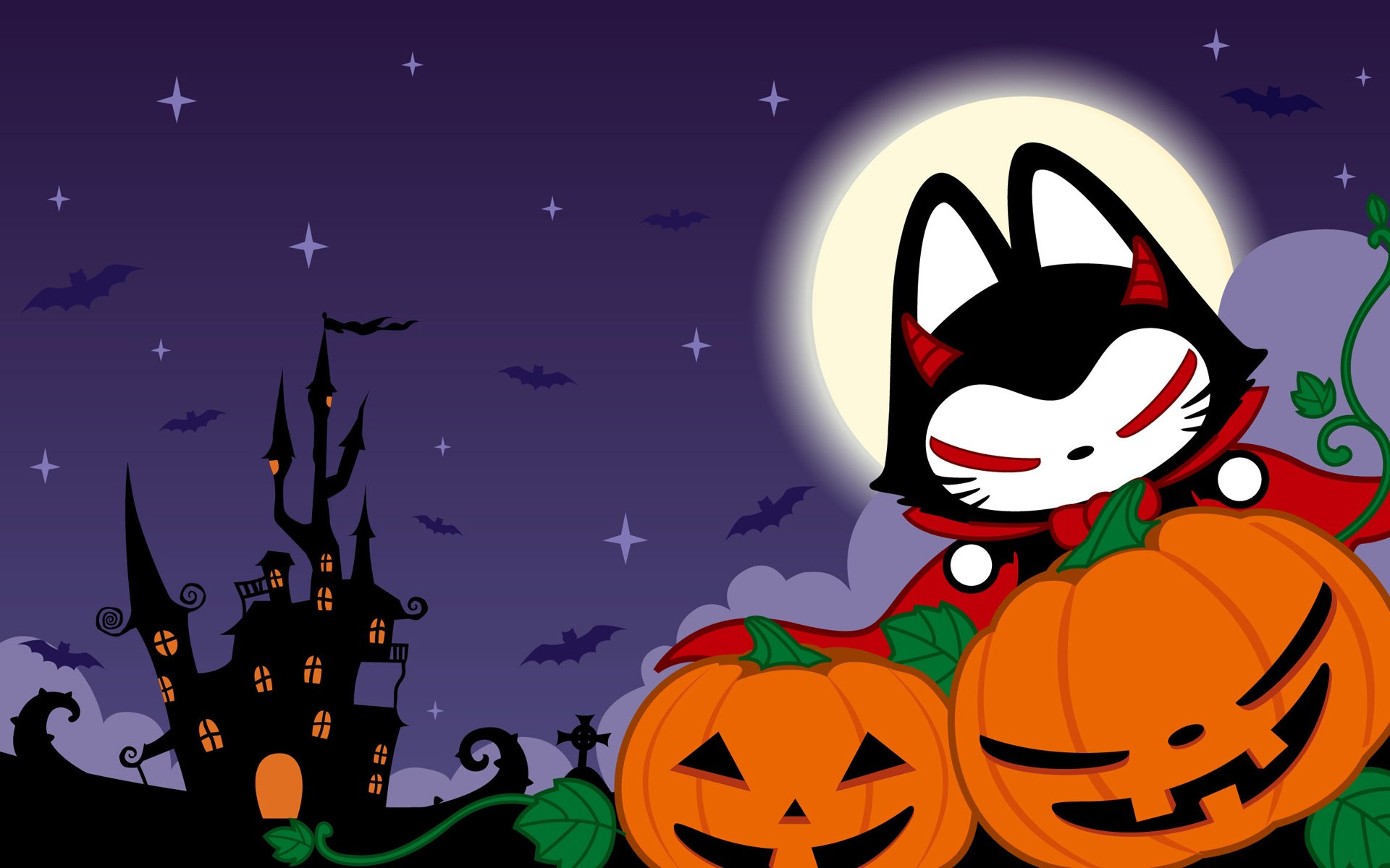 动漫,拽猫,万圣节,原创,节日,手绘,儿童桌面专用