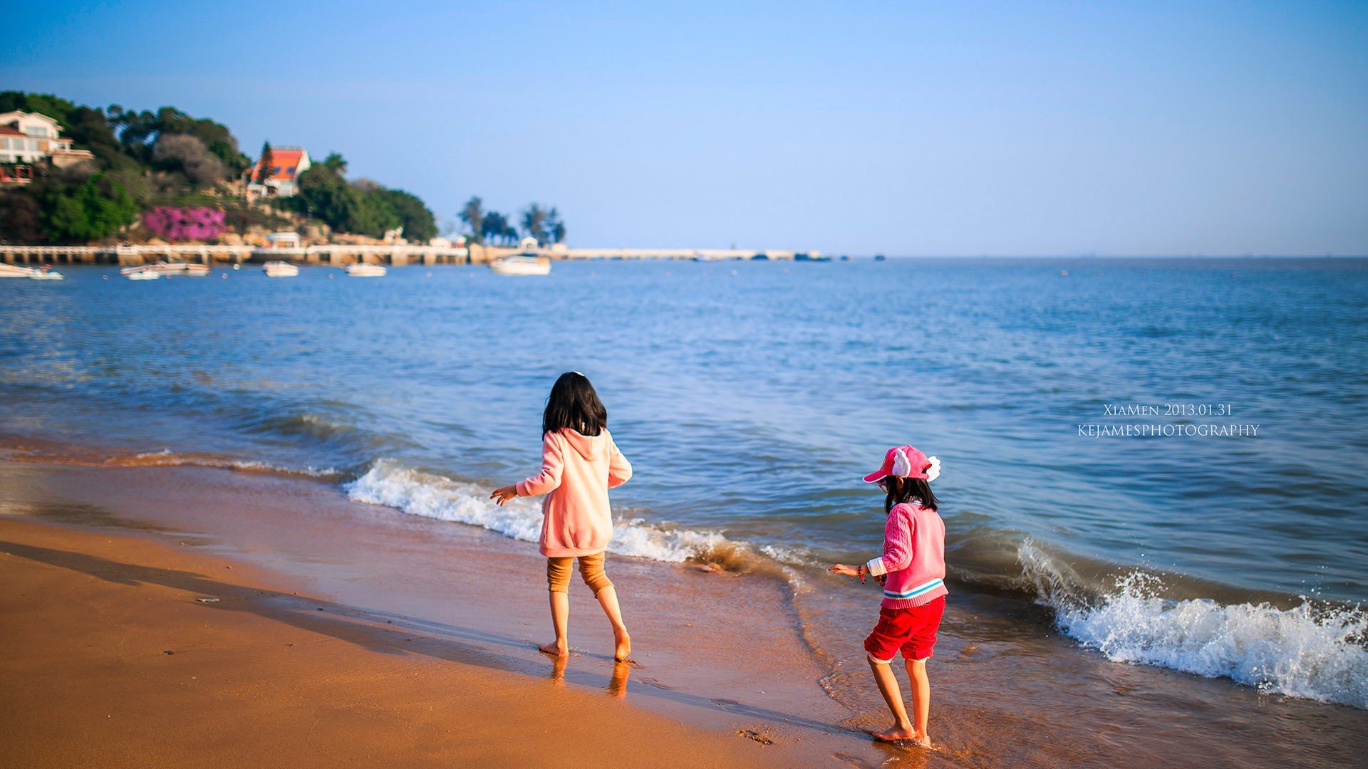 小清新,大海,海边,儿童,温馨,儿童桌面专用