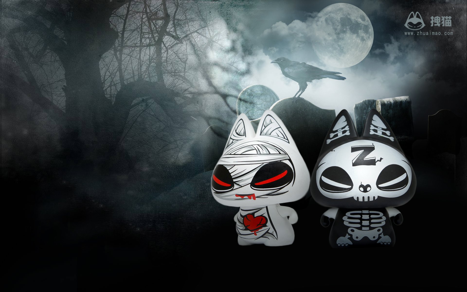 动漫,拽猫,万圣节,卡通,诡异,恶搞