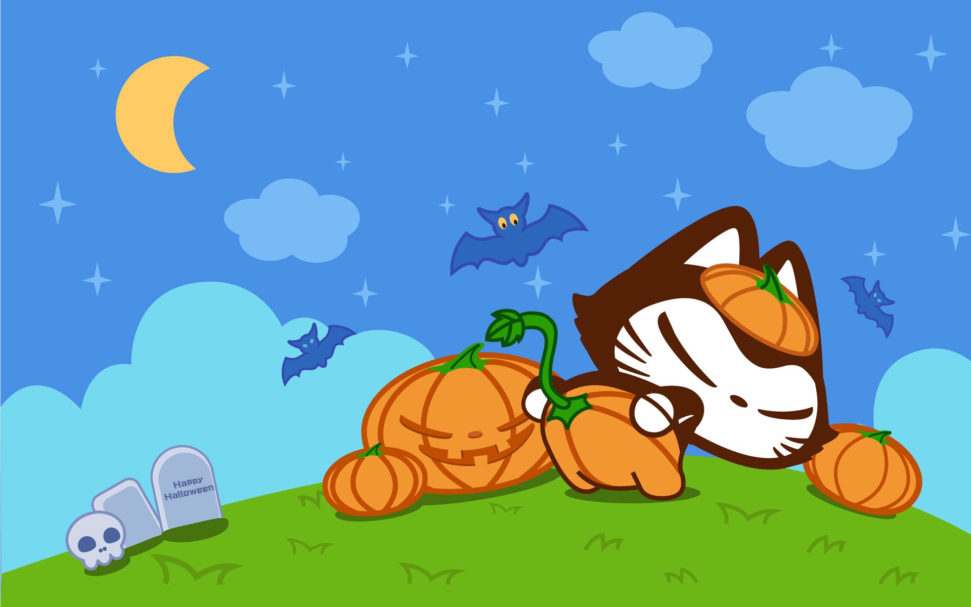 动漫,拽猫,万圣节,原创,节日,手绘,儿童桌面专用