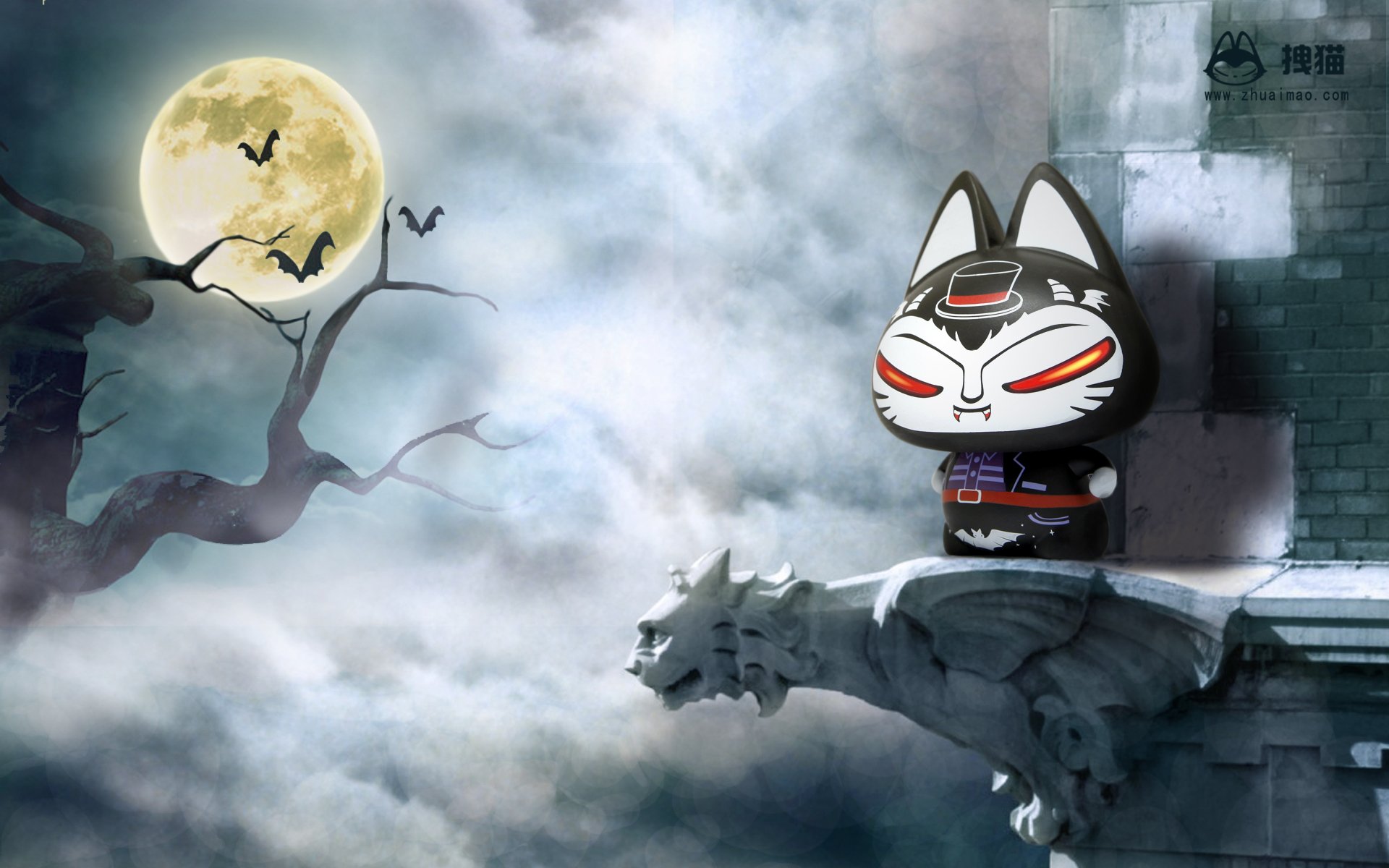 动漫,拽猫,万圣节,卡通,诡异,恶搞