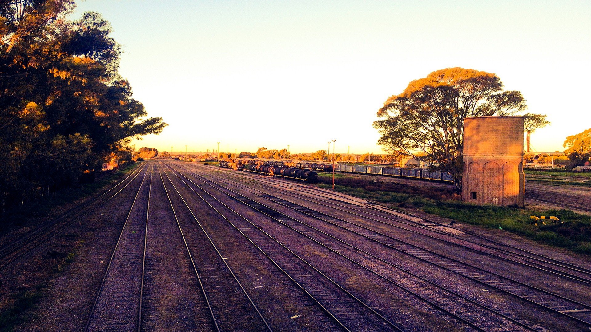 风景,铁轨,铁路,车站,儿童桌面专用