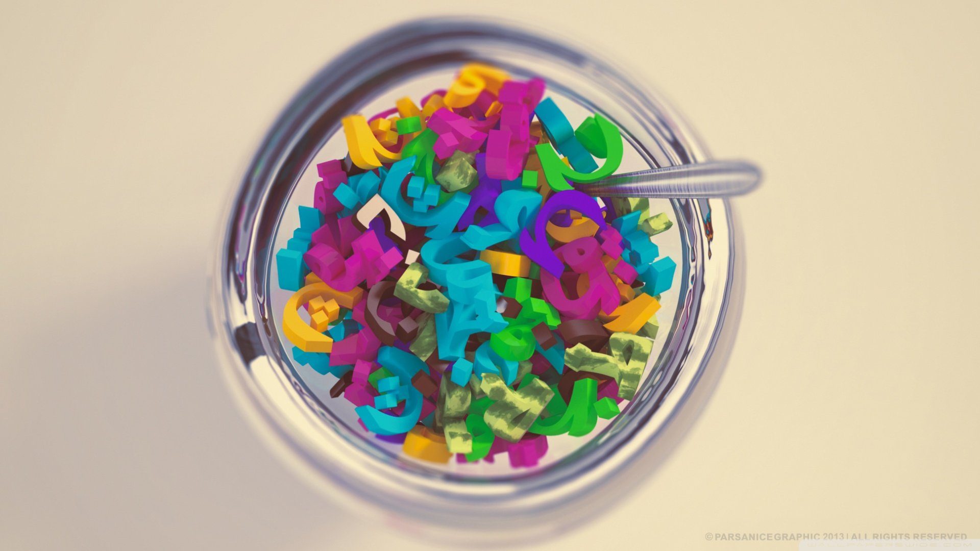 小清新,罐子,炫彩,字母,儿童桌面专用