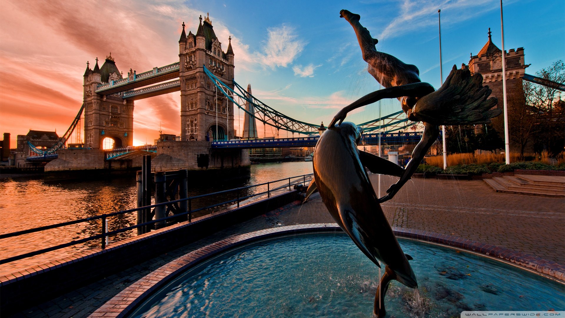 风景,城市,黄昏,伦敦,儿童桌面专用