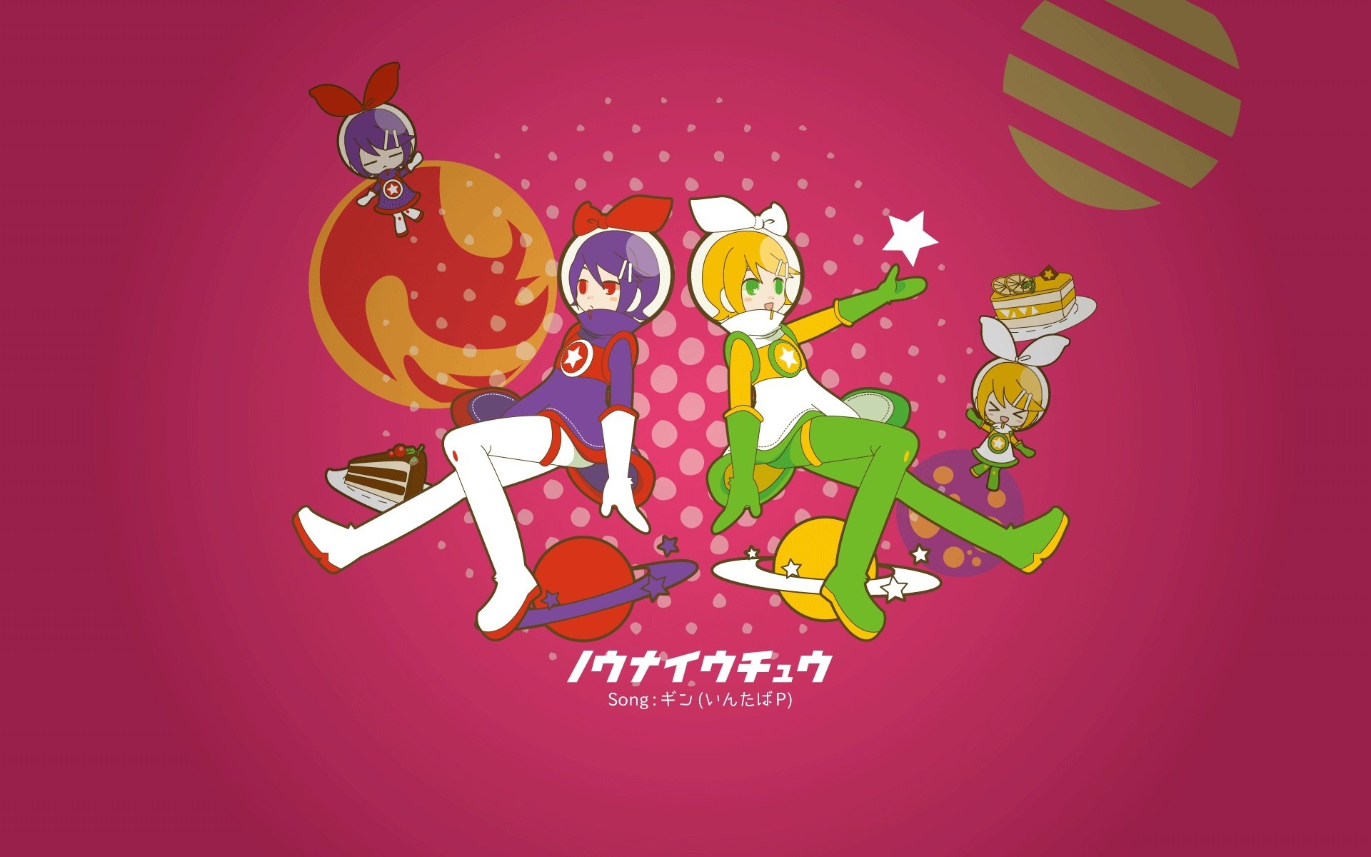 动漫,初音未来,镜音双子,少女,儿童桌面专用