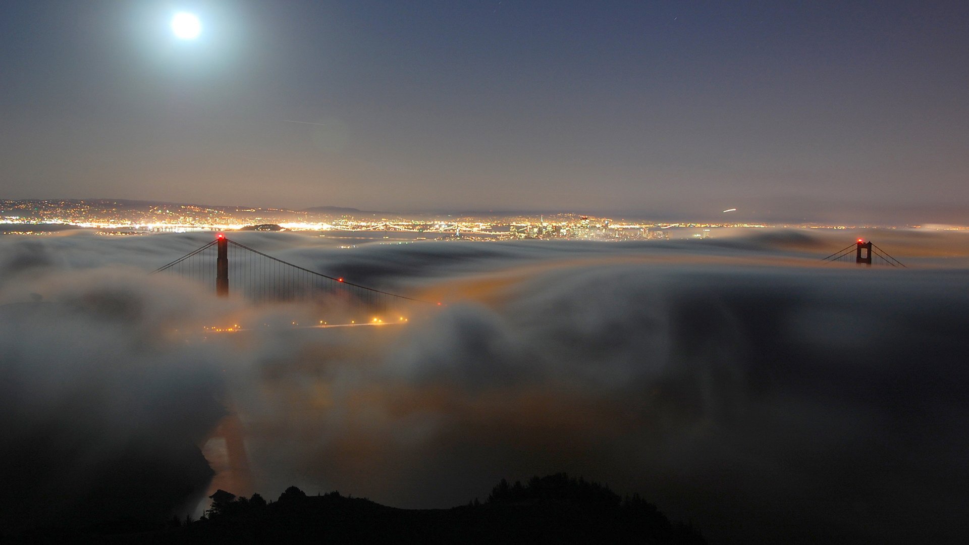 风景,雾,大桥,儿童桌面专用