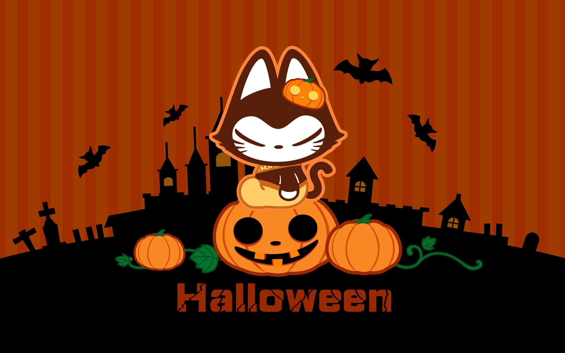 动漫,拽猫,万圣节,原创,节日,手绘,儿童桌面专用