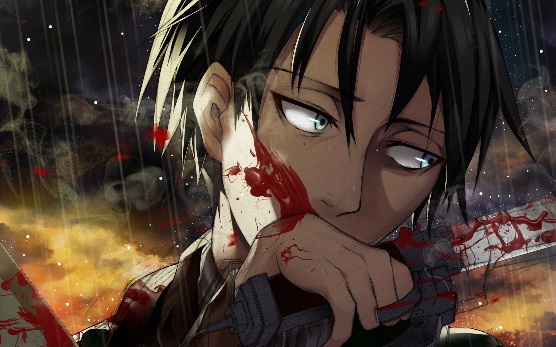 动漫,进击巨人,手绘,儿童桌面专用