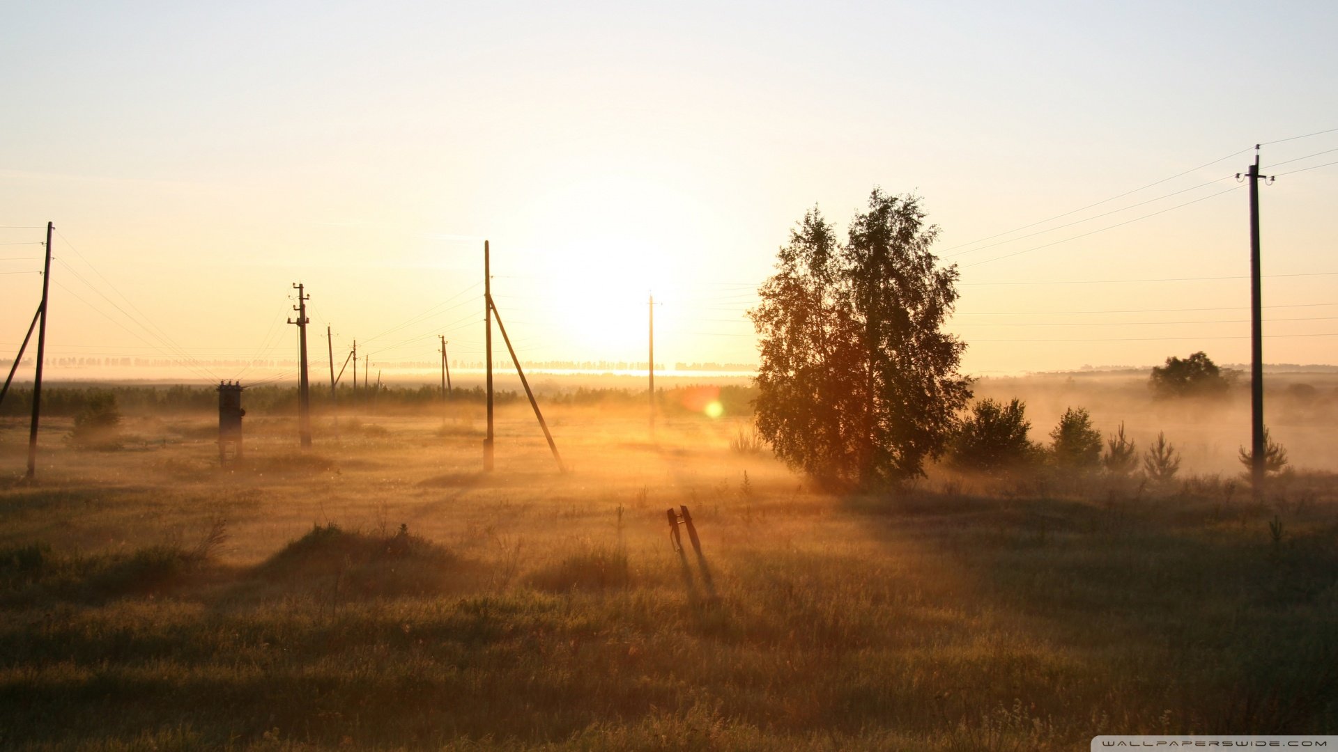 风景,落日余晖,晚霞,儿童桌面专用