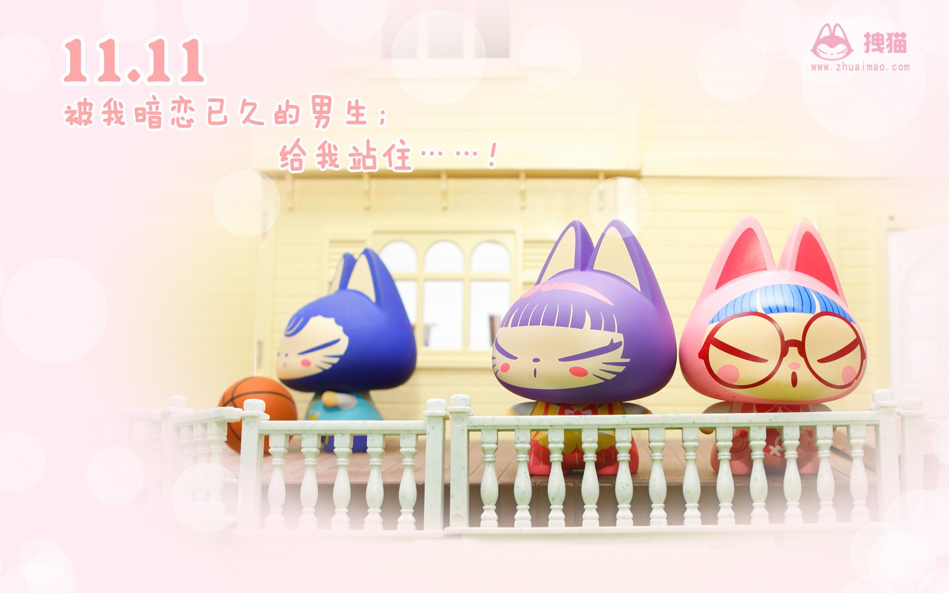 动漫,拽猫,光棍节,1111,拽猫光棍节,儿童桌面专用