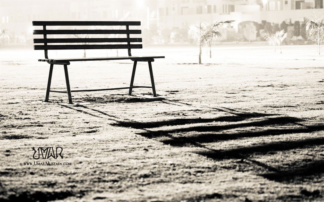 小清新,长椅,冬日