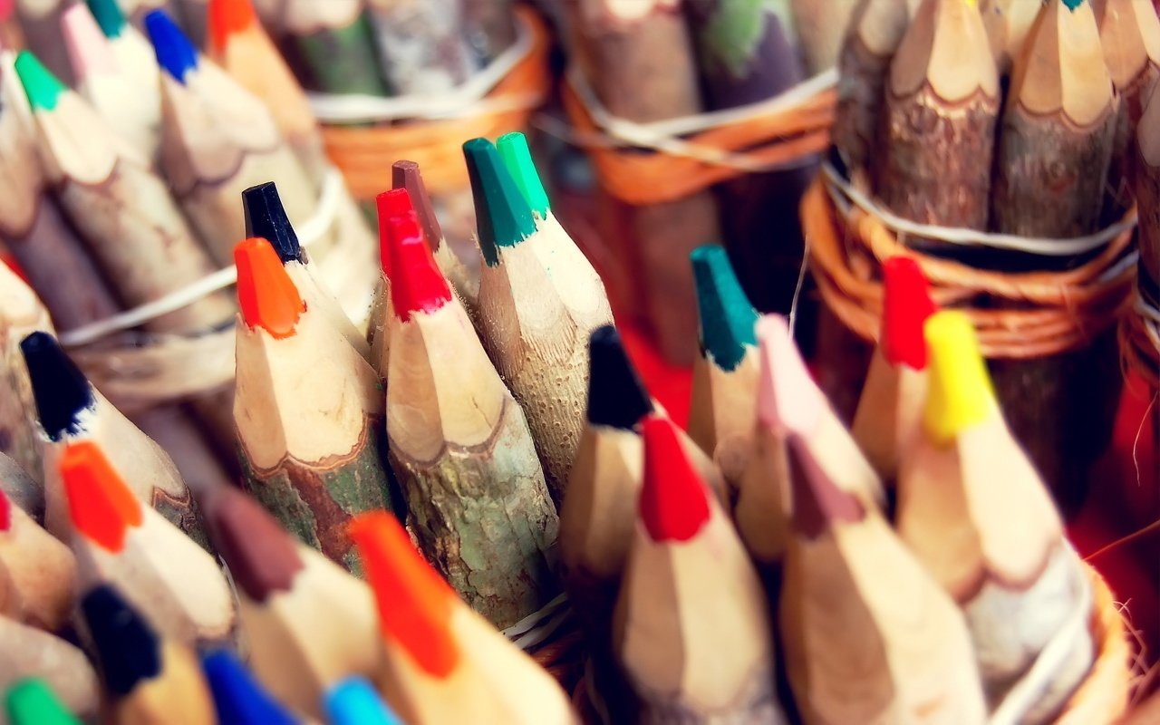 小清新,铅笔,彩色,儿童桌面专用