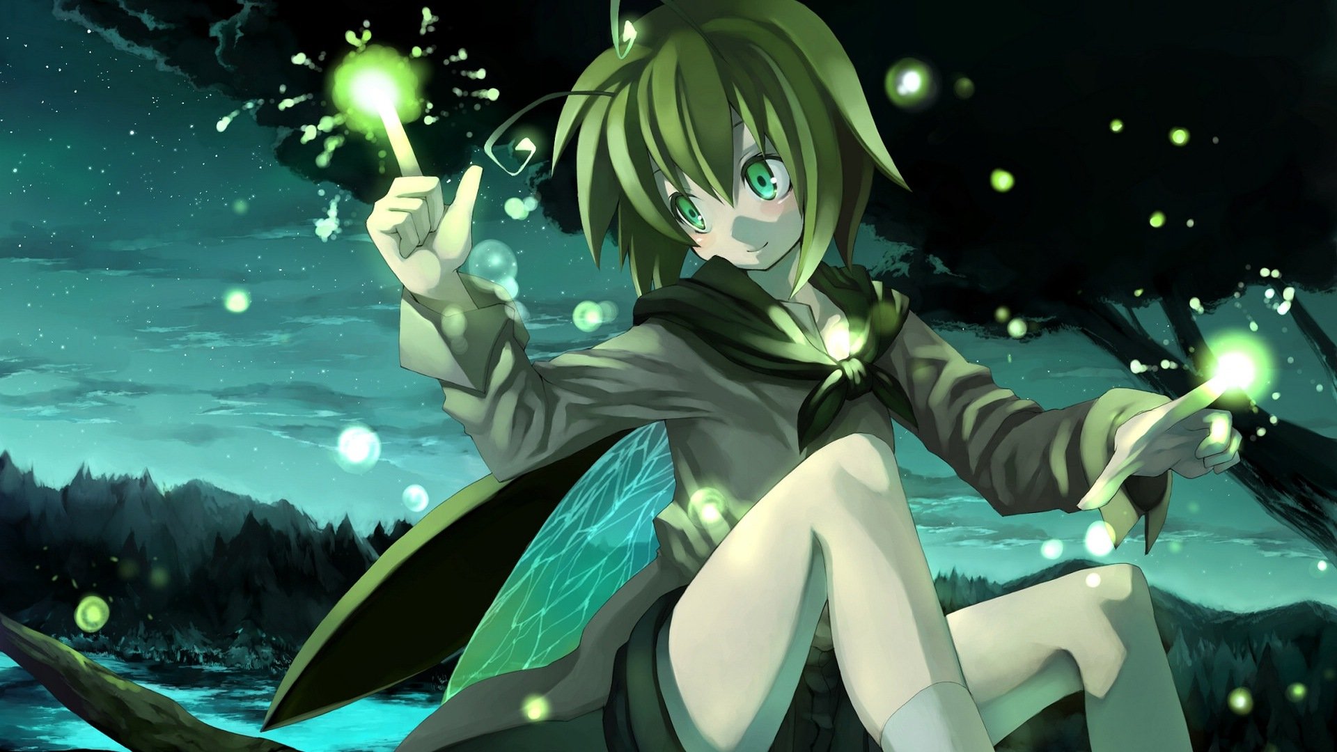 动漫,萤火虫之夏,卡通,手绘,少女,儿童桌面专用