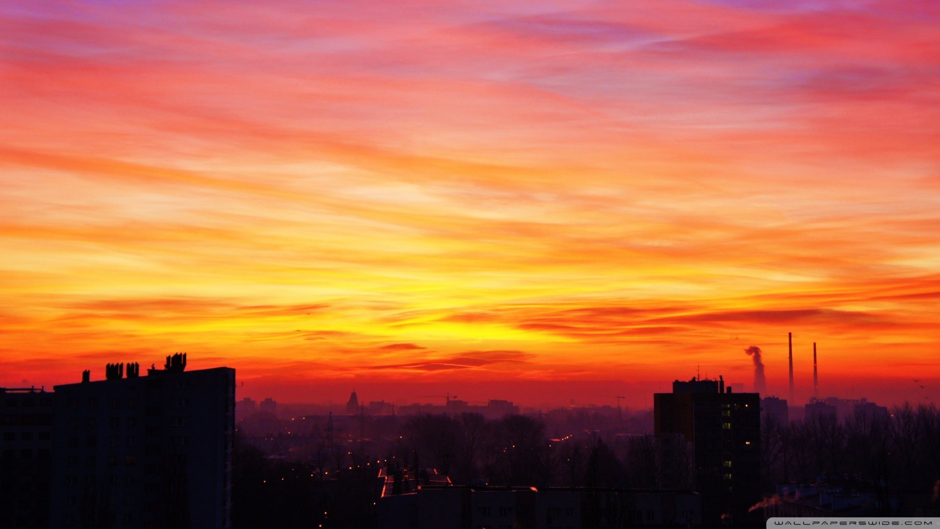 风景,落日余晖,晚霞,儿童桌面专用