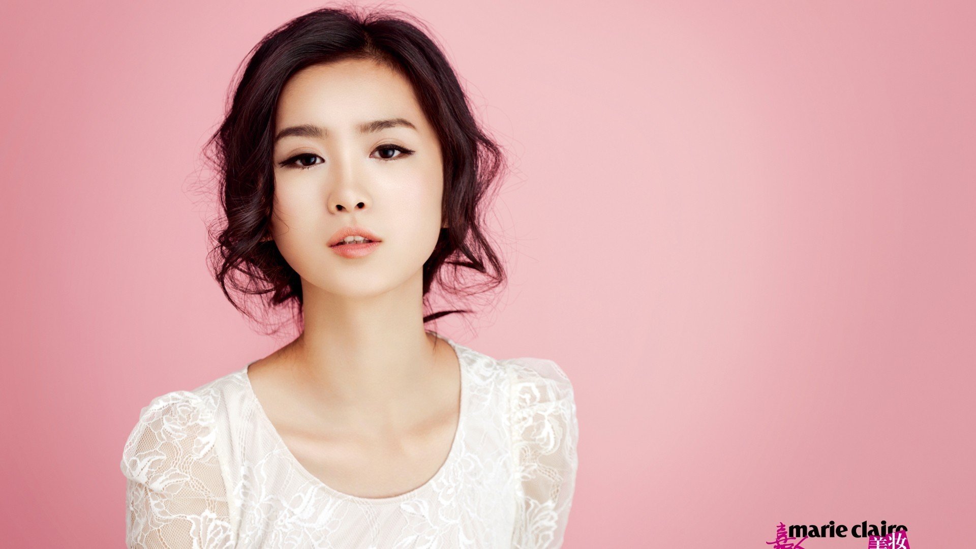 美女,粉色,写真